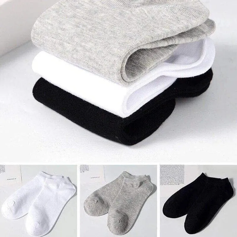 10-Pairs: Women's Solid Color Ankle Socks