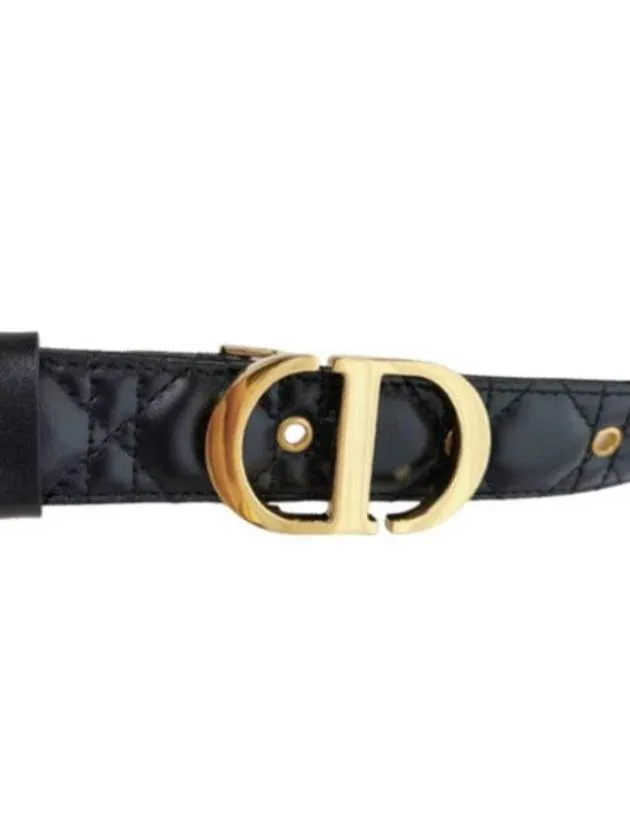 30 Montaigne Leather Belt Black