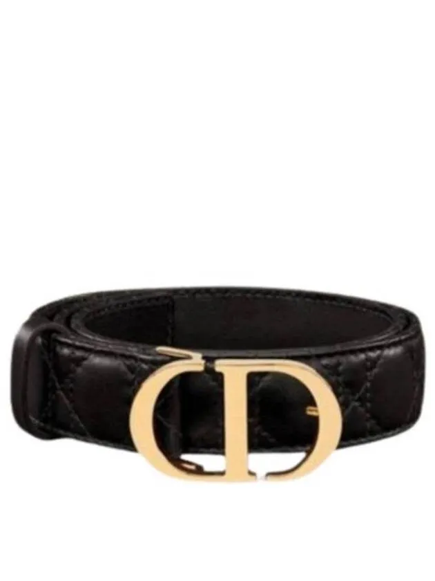 30 Montaigne Leather Belt Black