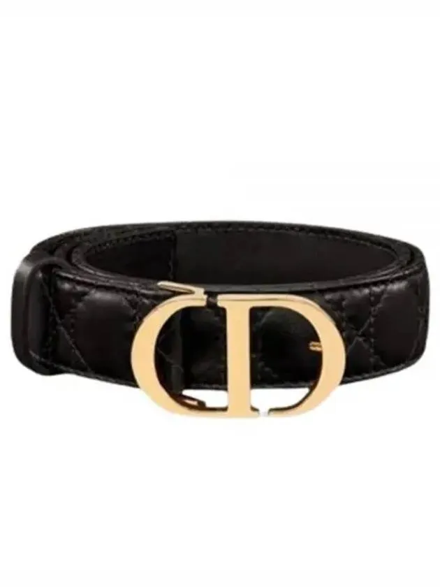 30 Montaigne Leather Belt Black