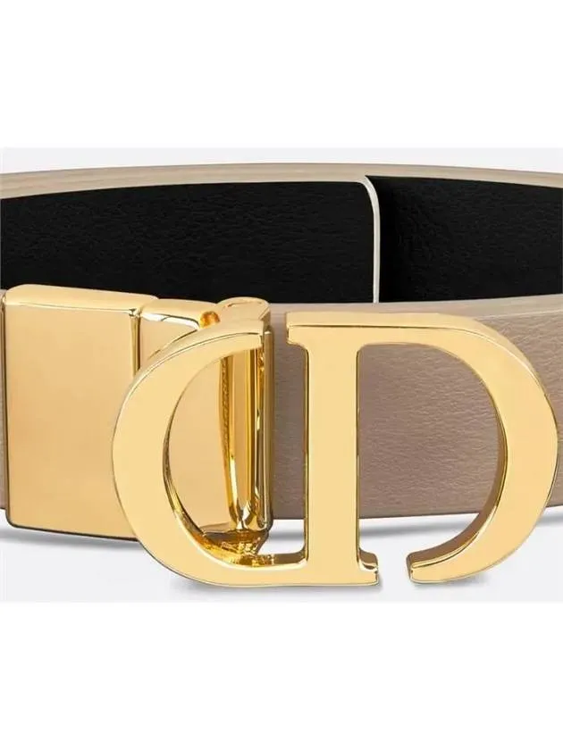 30 Montaigne Reversible Leather Belt Hazelnut Black