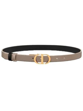 30 Montaigne Reversible Leather Belt Hazelnut Black