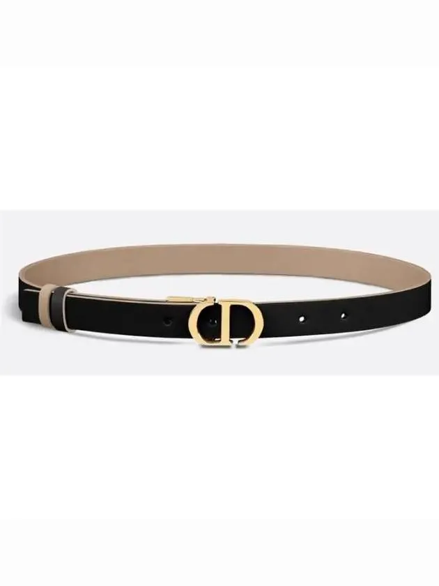 30 Montaigne Reversible Leather Belt Hazelnut Black