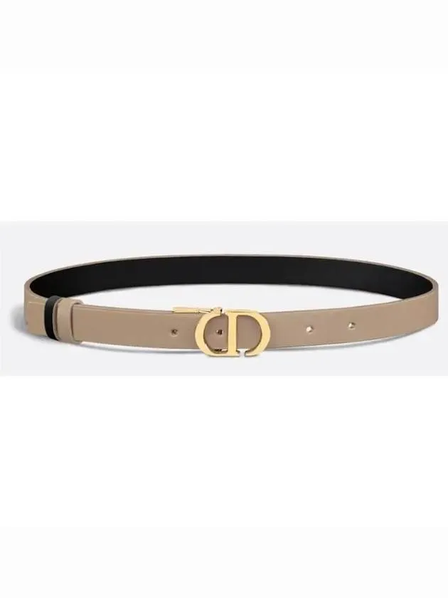 30 Montaigne Reversible Leather Belt Hazelnut Black