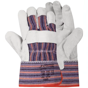 50mm 2.5'' Candy stripe chrome leather cotton back rigger gloves