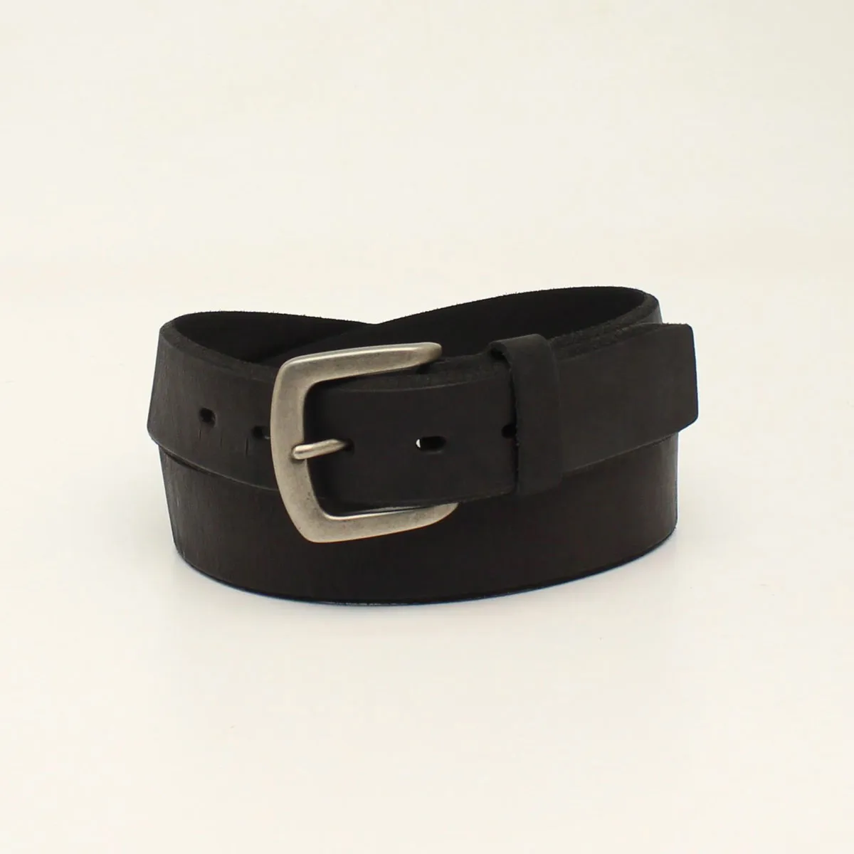 Ariat Beveled Edge Embroidered Logo Black Belt