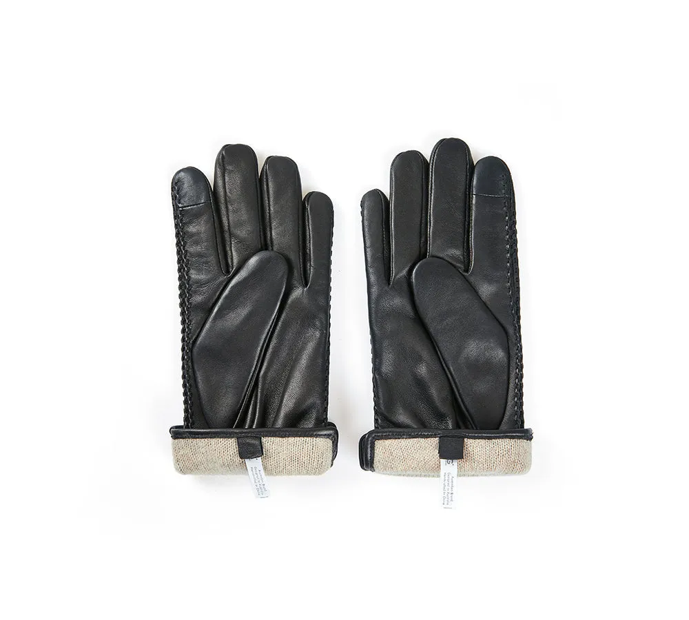 AUSTRALIAN SHEPHERD® Men Leather Sheepskin Wool Gloves Benjamin