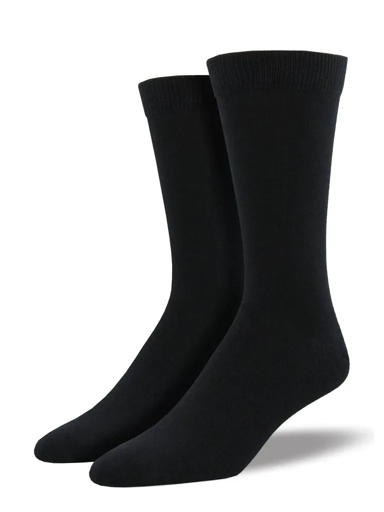 Bamboo Solid Color King Size Men's Socks