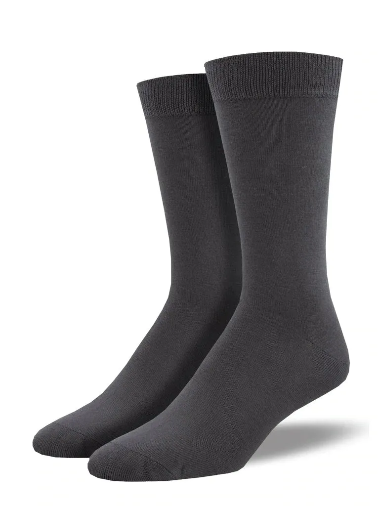 Bamboo Solid Color King Size Men's Socks