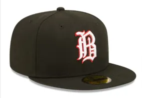 Birmingham Barons Fitted New Era 59Fifty Home Black Hat Cap Black UV