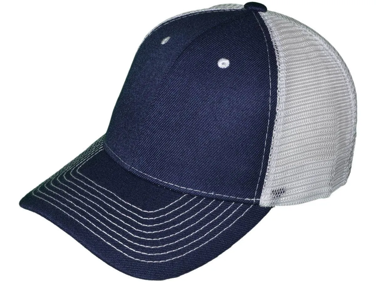 Blank Trucker Hats - Structured Mesh BK Caps