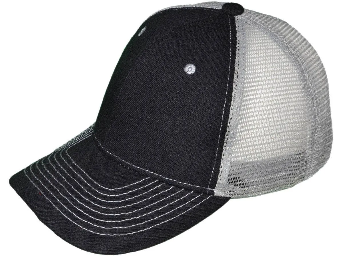 Blank Trucker Hats - Structured Mesh BK Caps