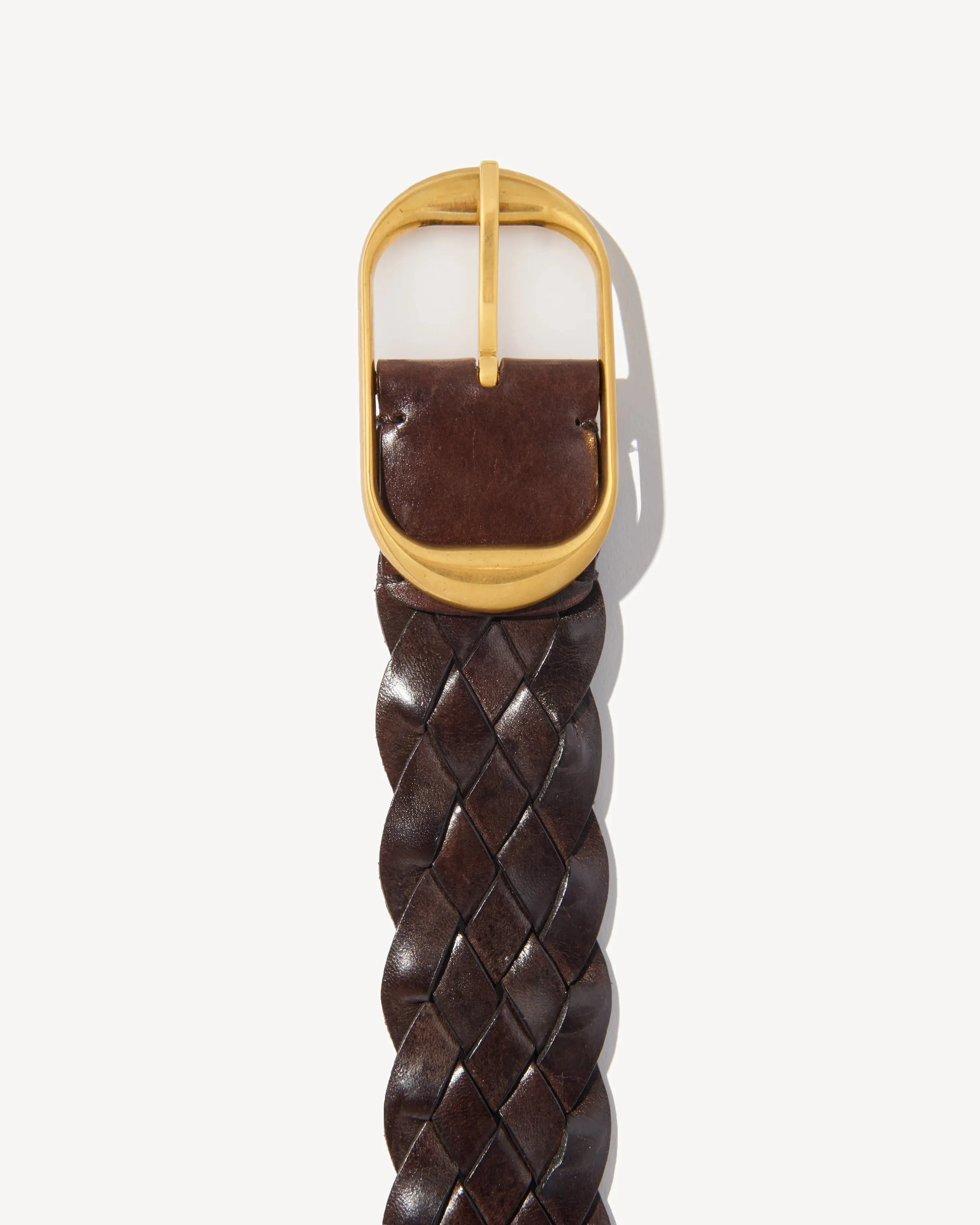 Braided Nili Belt in Dark Brown