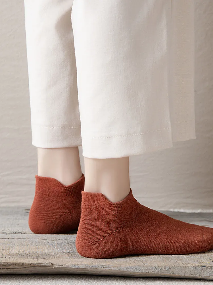 Casual Cotton Solid Color Ankle Socks