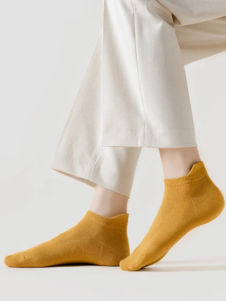 Casual Cotton Solid Color Ankle Socks