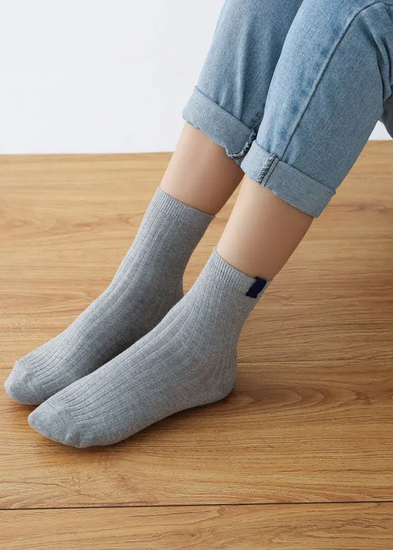 Classy Solid color Cotton Crew Socks