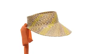 CLEMENTINE PANAMA STRAW VISOR - GREEN