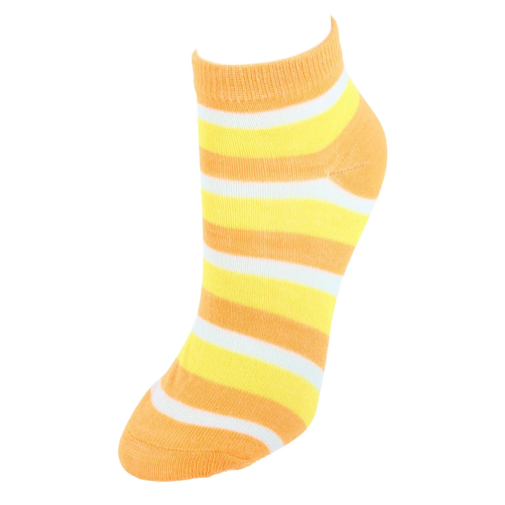 CTM® Women's Multi-Color Striped Low Cut Socks (6 Pack)