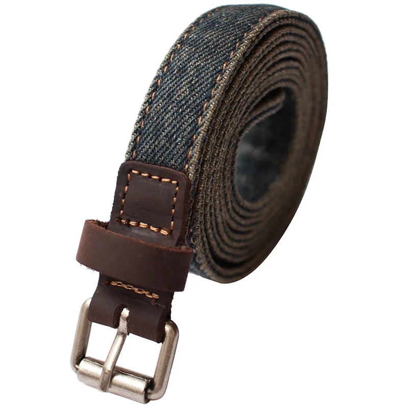 Cute Women Denim Slim Belts Denim Blue Belts Vintage Belts For Women