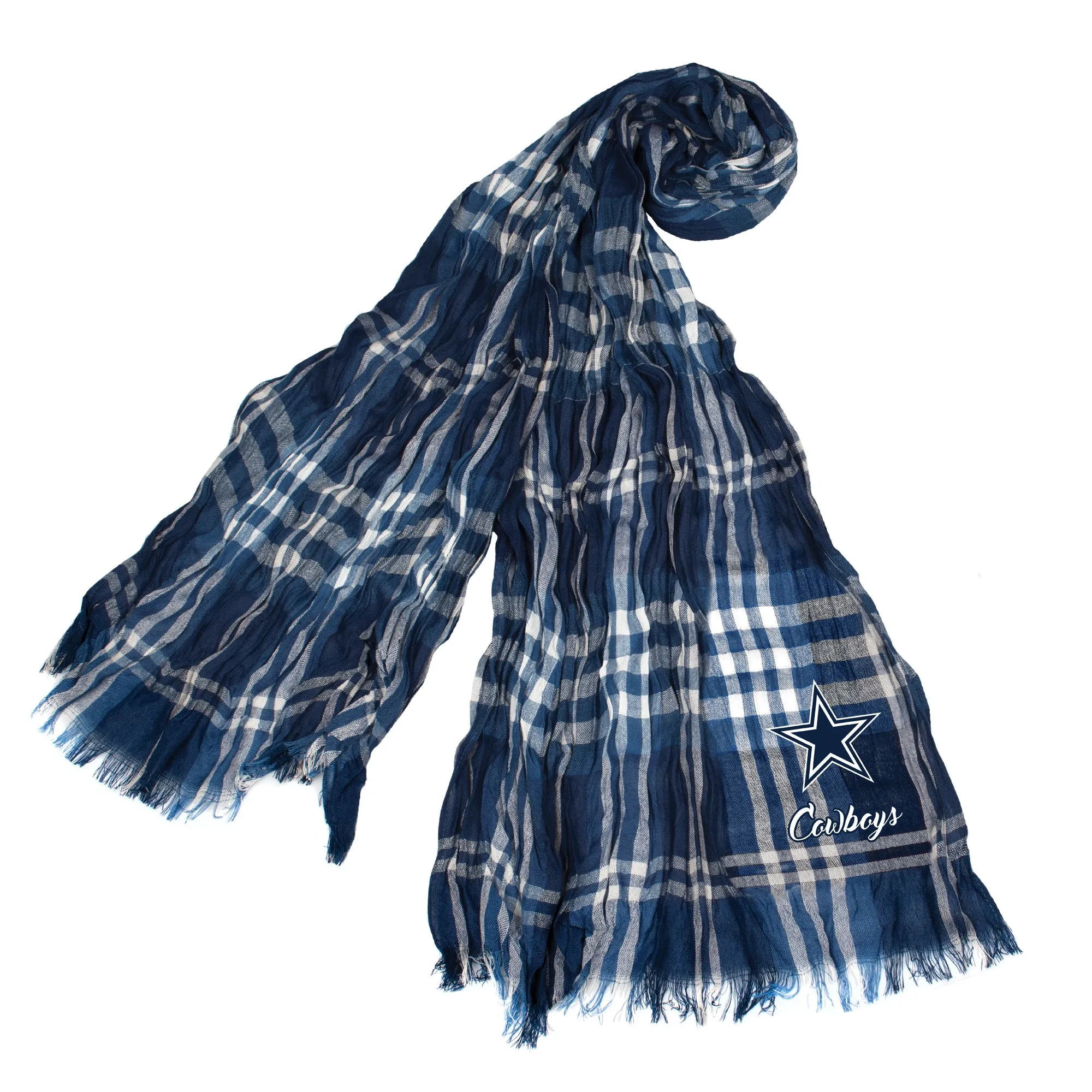 Dallas Cowboys Crinkle Scarf Plaid