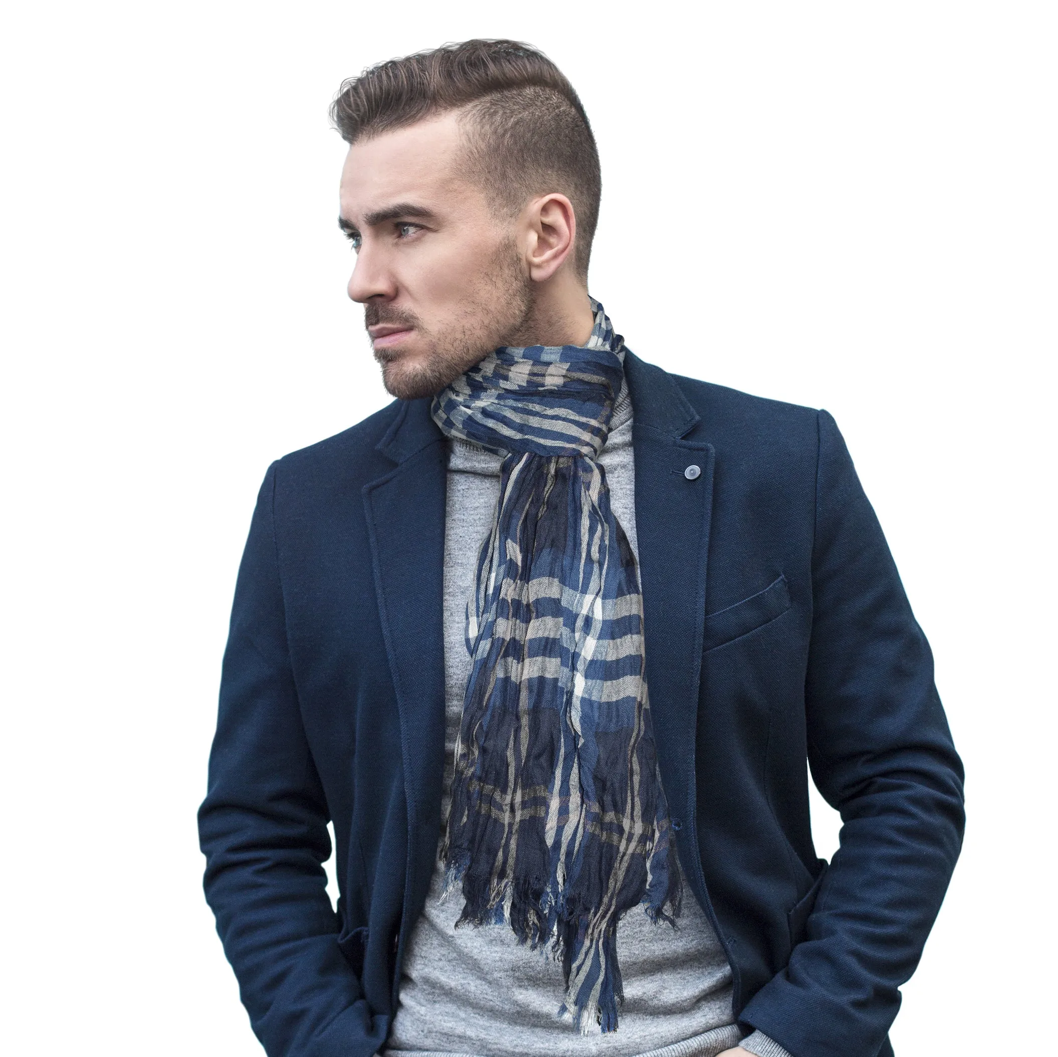 Dallas Cowboys Crinkle Scarf Plaid