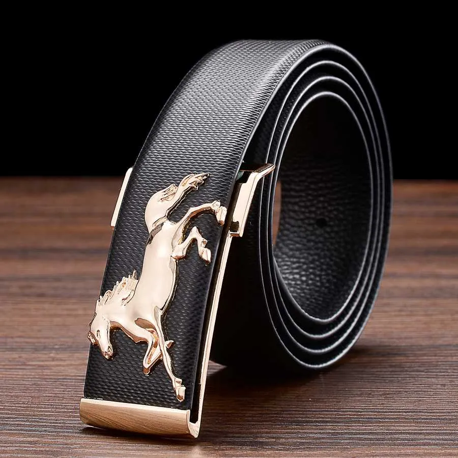 Designer Leather Buckle Fancy Men Belt