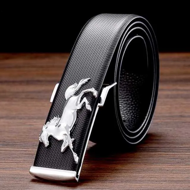 Designer Leather Buckle Fancy Men Belt