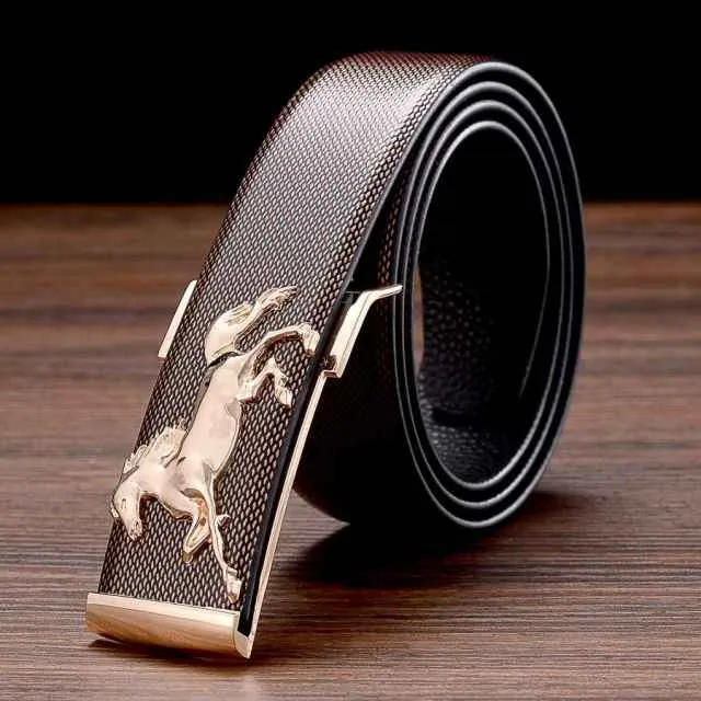 Designer Leather Buckle Fancy Men Belt