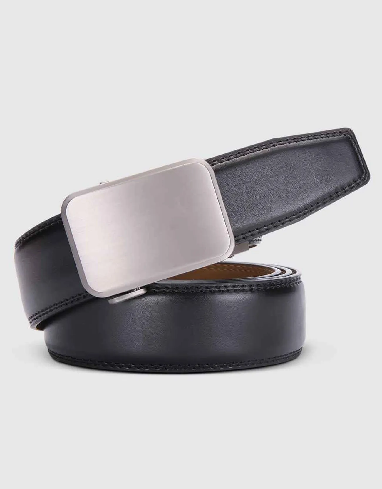 Dimensional Solid Buckle Ratchet Belt