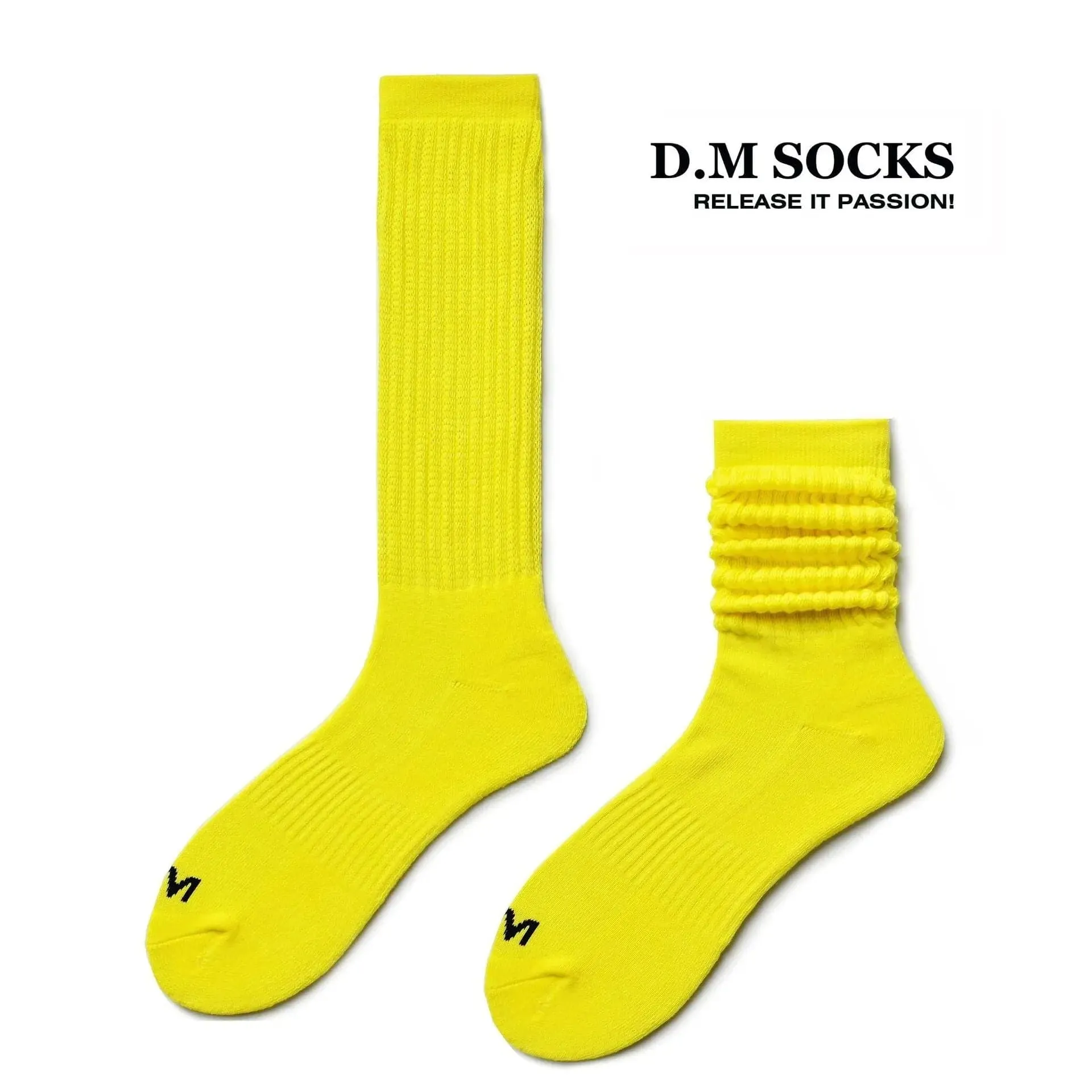 D.M Socks High Socks Solid  color