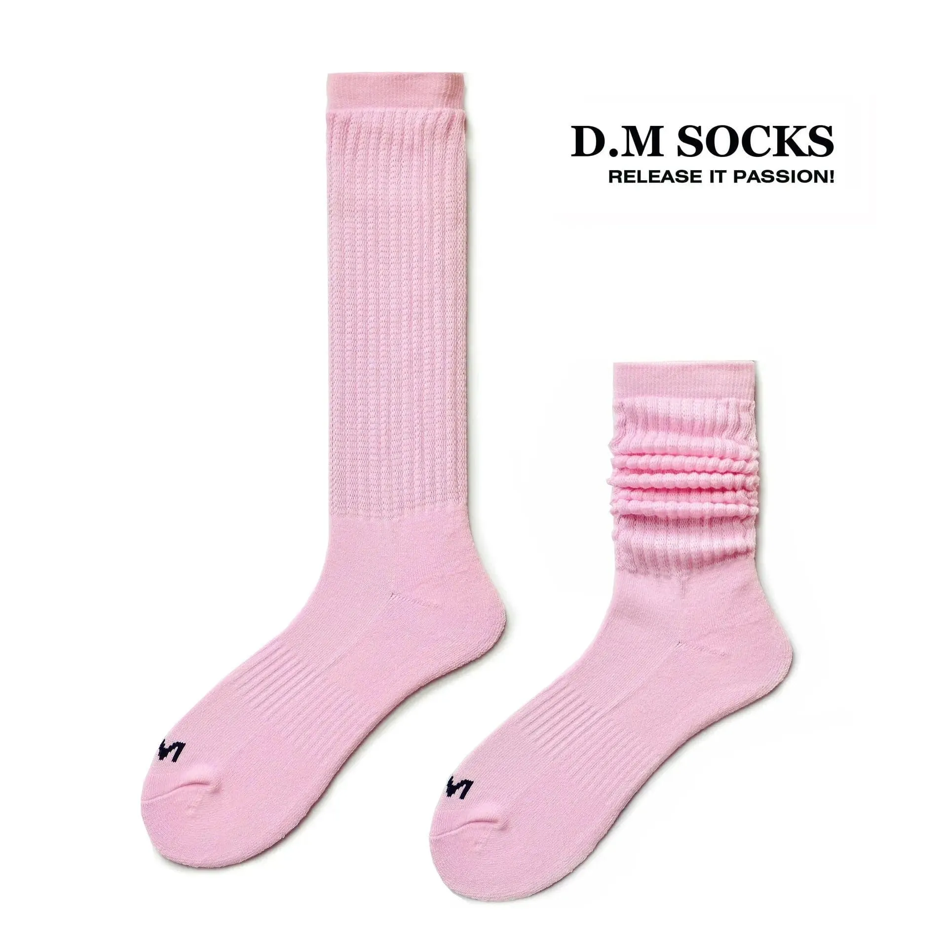 D.M Socks High Socks Solid  color