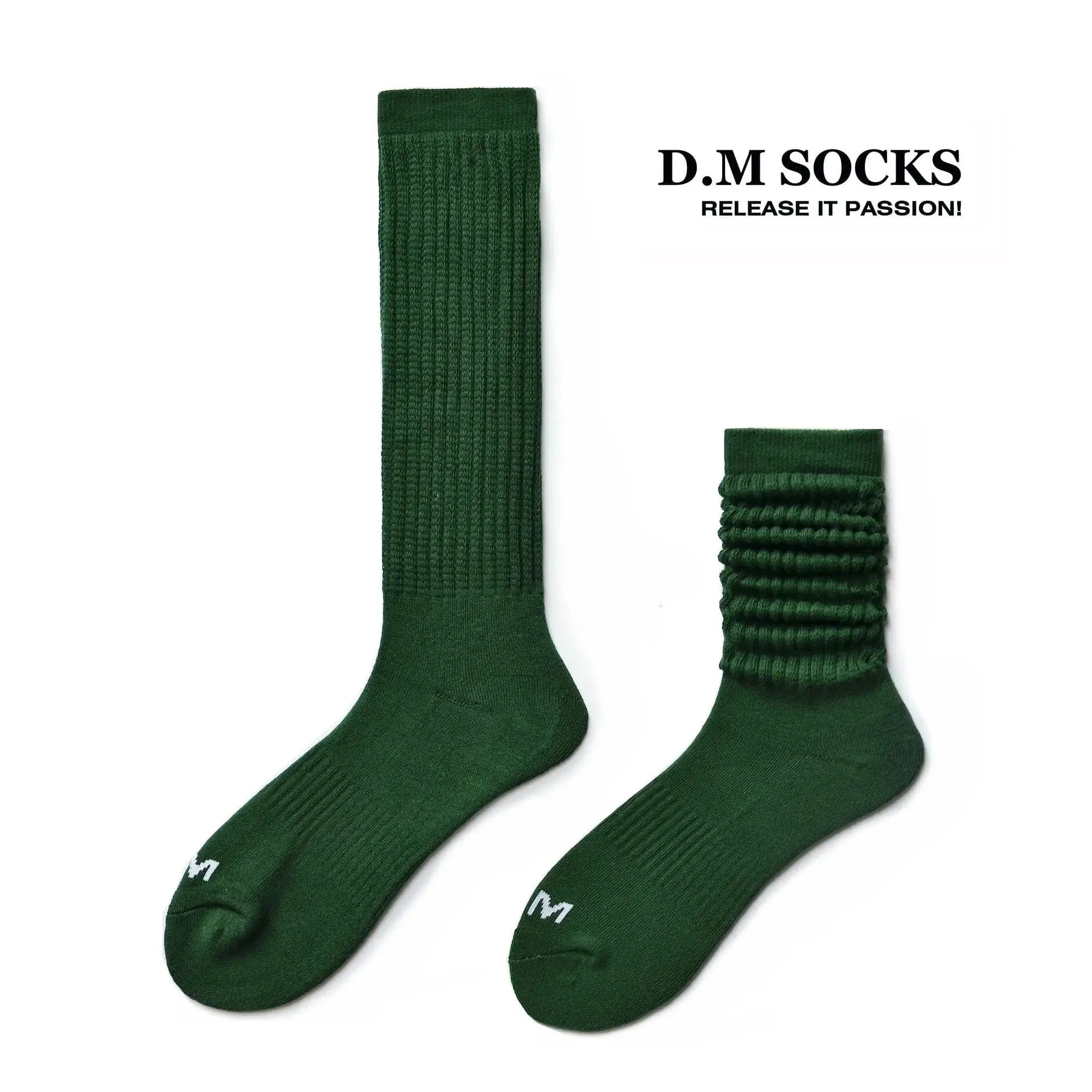 D.M Socks High Socks Solid  color