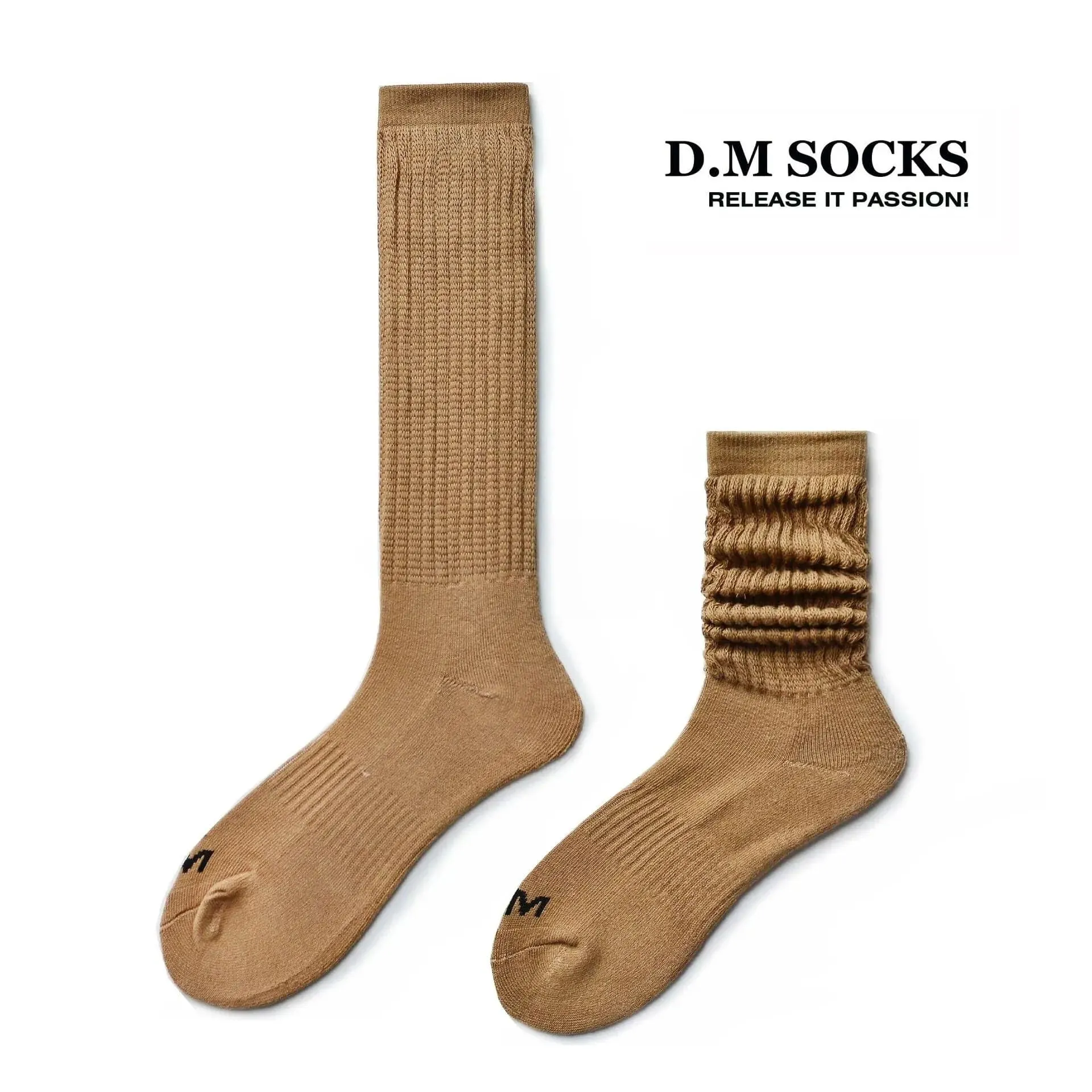 D.M Socks High Socks Solid  color