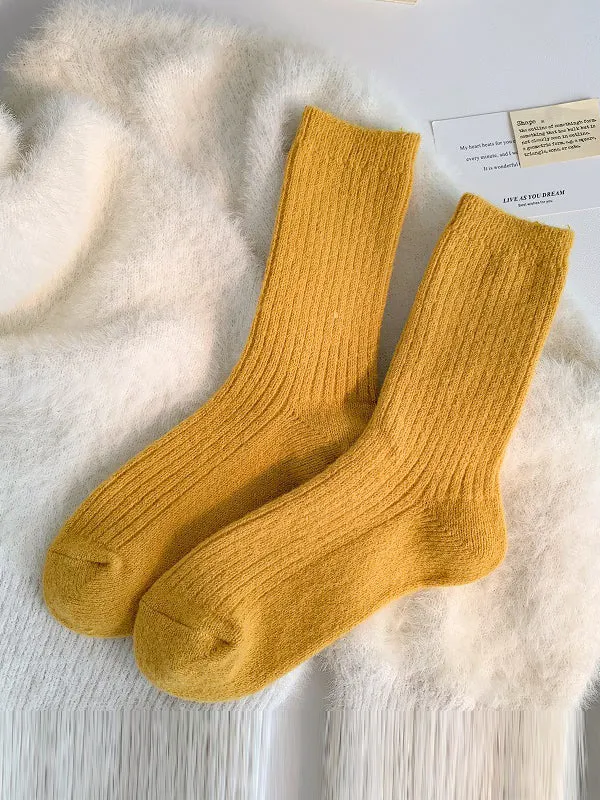 Elasticity Solid Color Socks