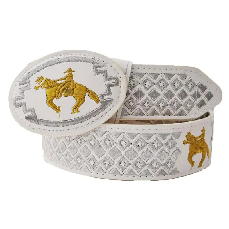 EMBROIDERED COWBOY BELT IMP-13102