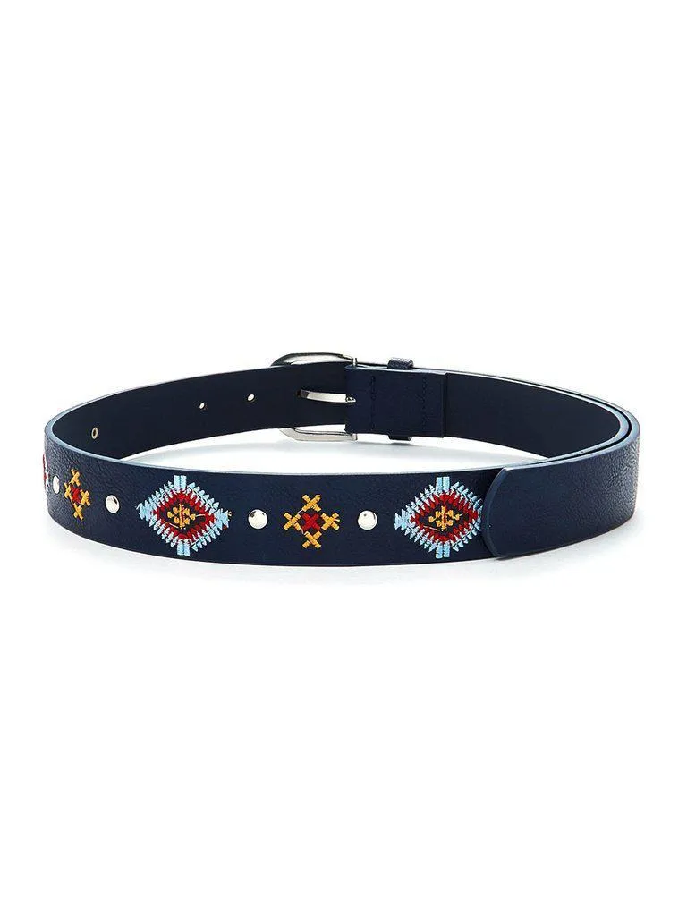 Embroidered Detail Belt