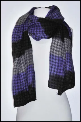 Extra-soft Large Houndstooth Pattern Scarf