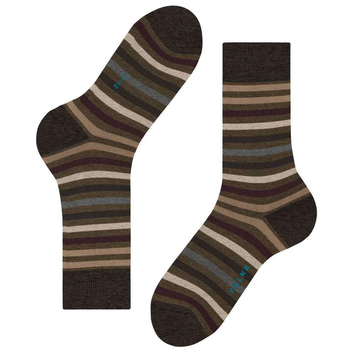 Falke Tinted Stripe Socks - Beech Green