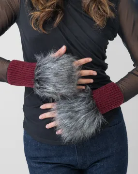 FINAL SALE - Faux Fur Fingerless Gloves