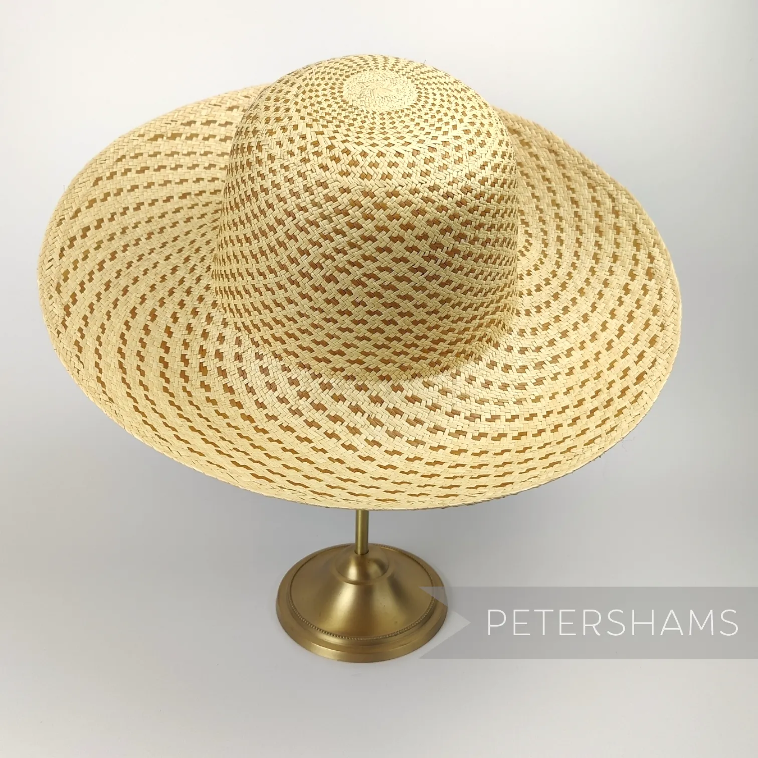 Fine Spiral Vintage Ecuador Panama Straw Capeline Hat Body - 12"