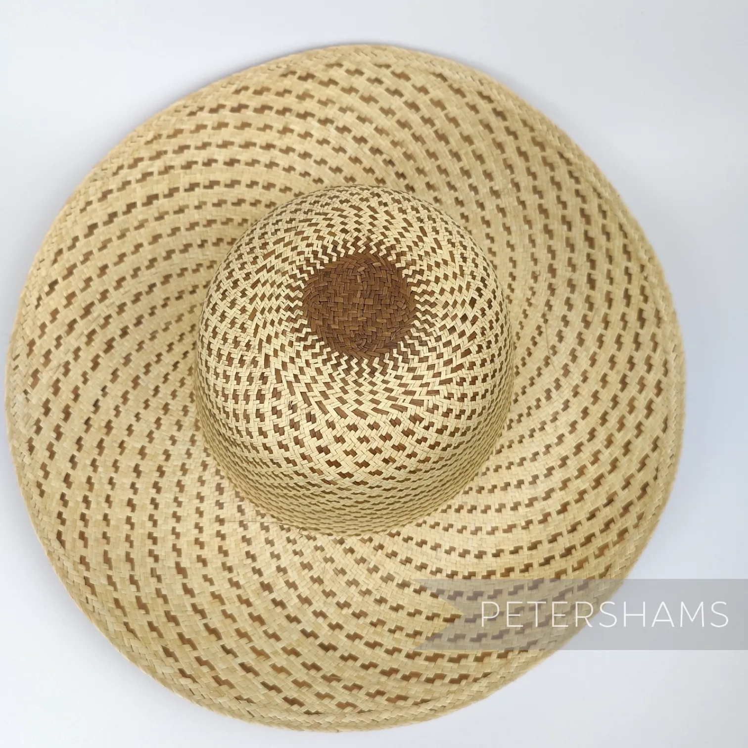 Fine Spiral Vintage Ecuador Panama Straw Capeline Hat Body - 12"