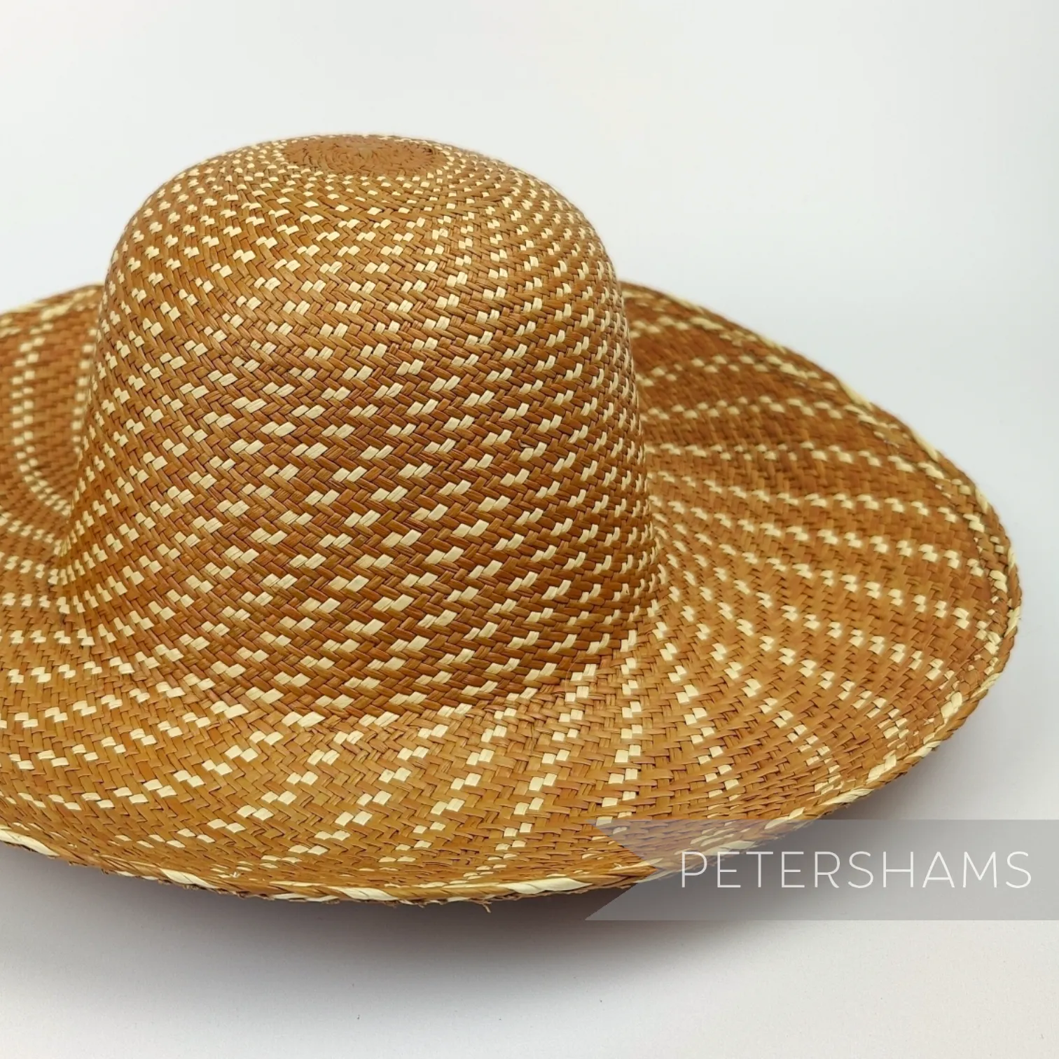 Fine Spiral Vintage Ecuador Panama Straw Capeline Hat Body - 12"