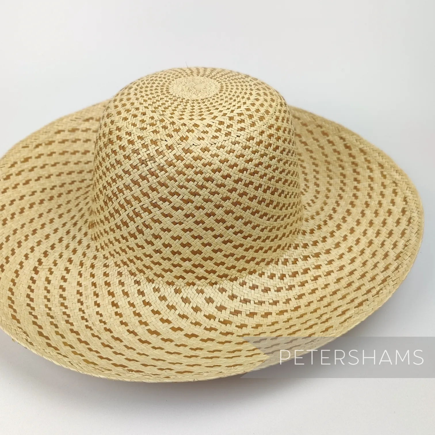 Fine Spiral Vintage Ecuador Panama Straw Capeline Hat Body - 12"