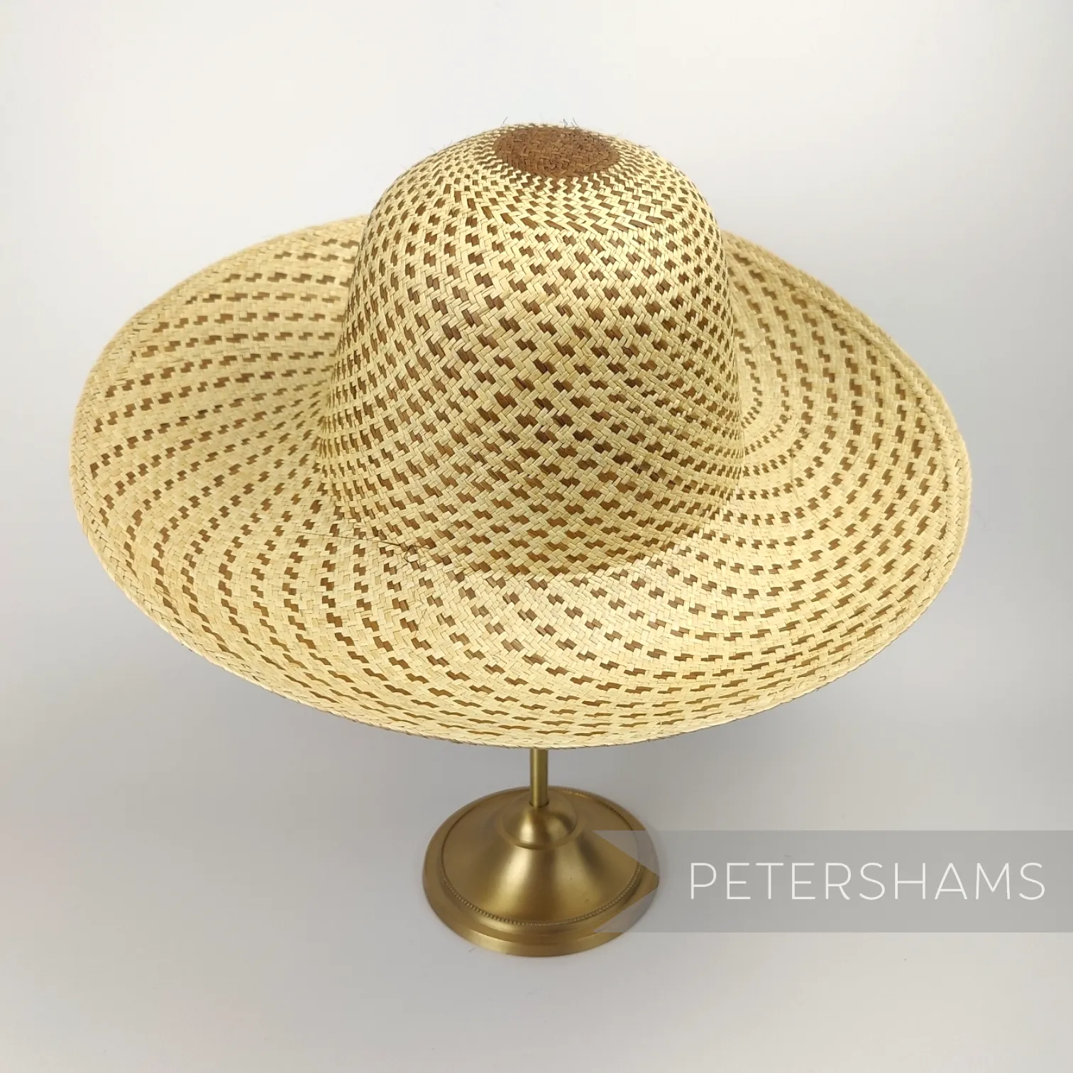 Fine Spiral Vintage Ecuador Panama Straw Capeline Hat Body - 12"