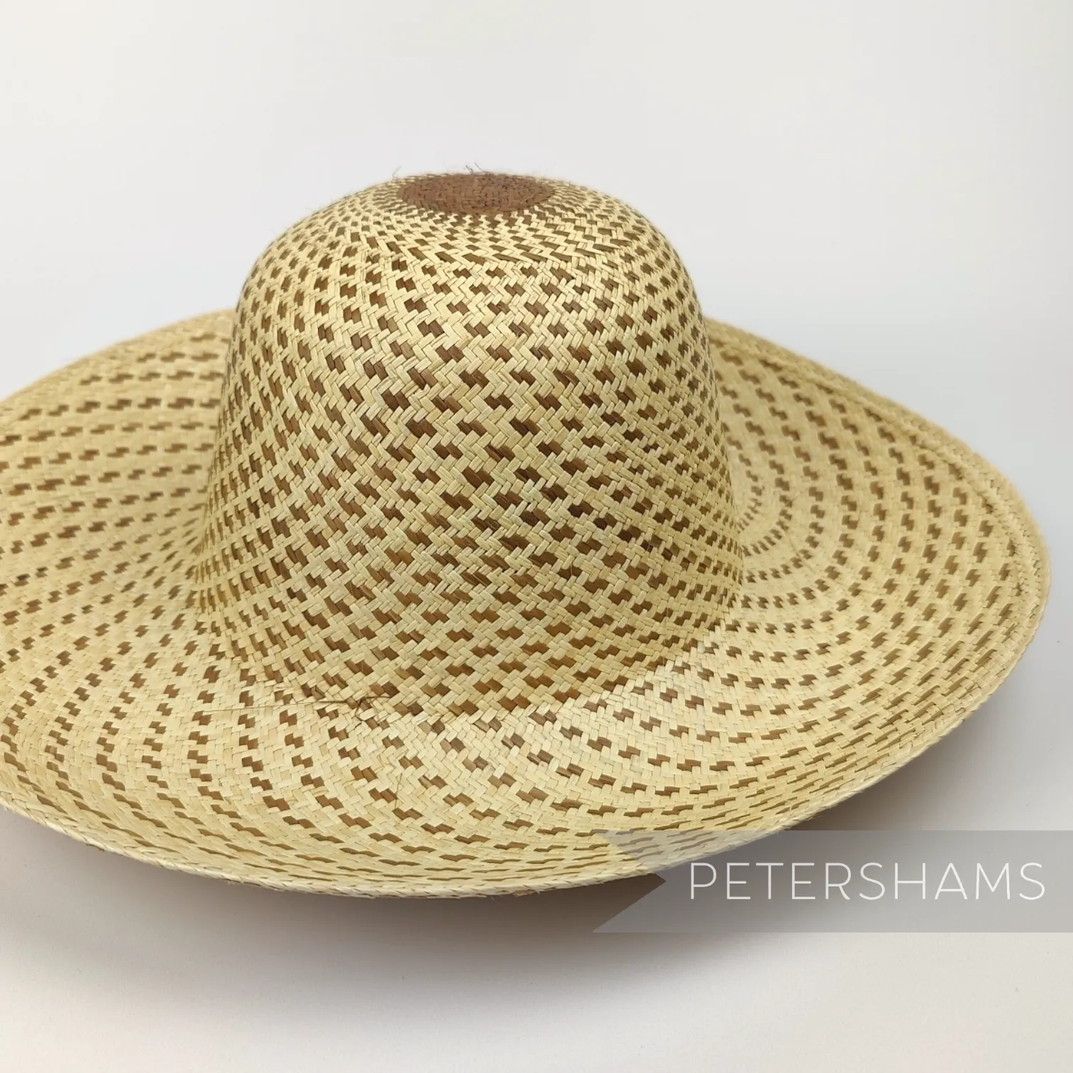 Fine Spiral Vintage Ecuador Panama Straw Capeline Hat Body - 12"