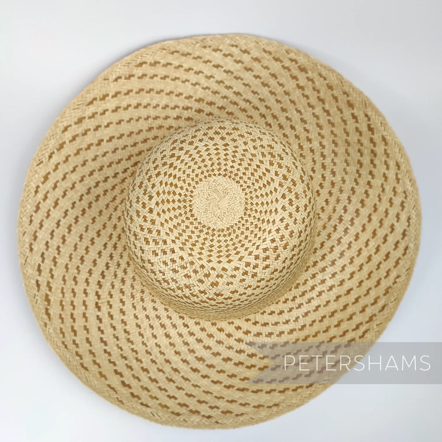 Fine Spiral Vintage Ecuador Panama Straw Capeline Hat Body - 12"