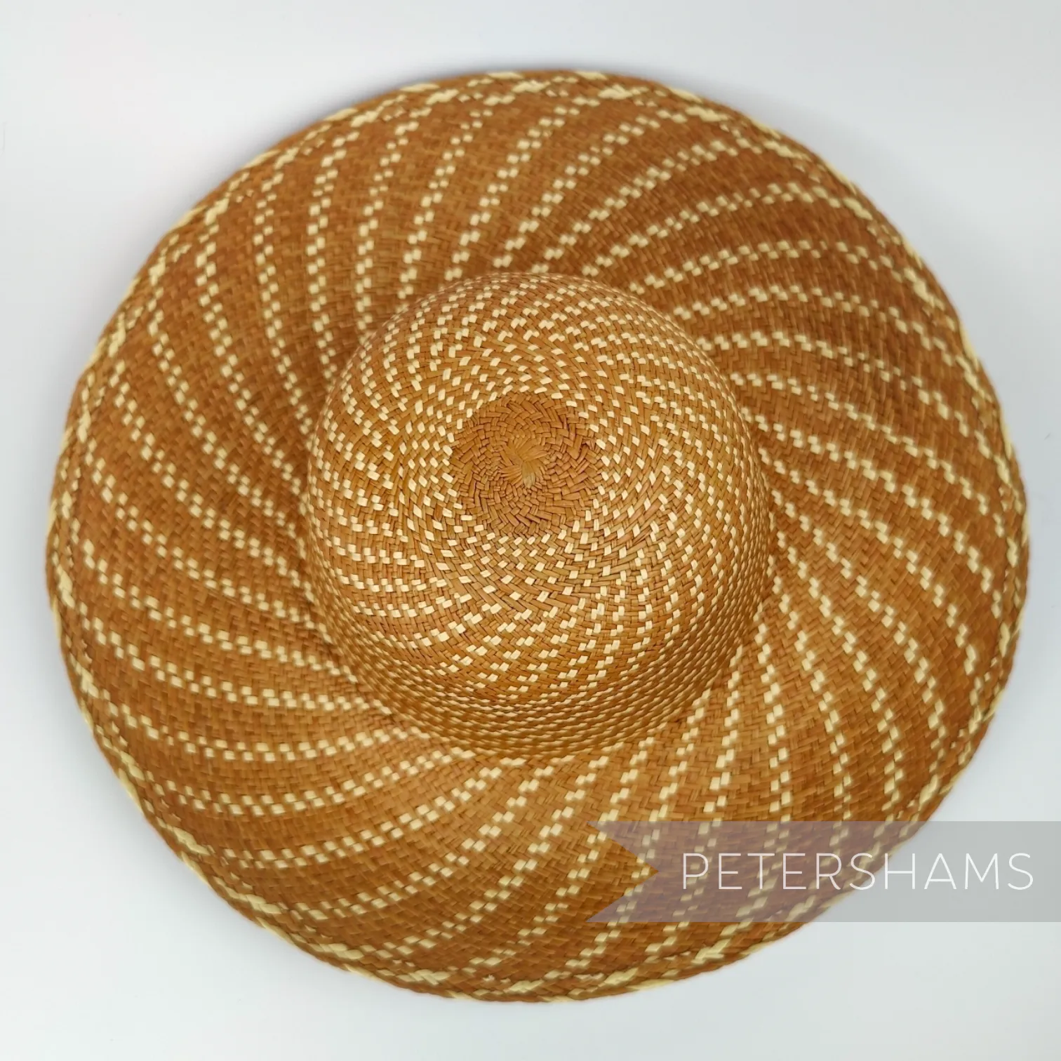 Fine Spiral Vintage Ecuador Panama Straw Capeline Hat Body - 12"