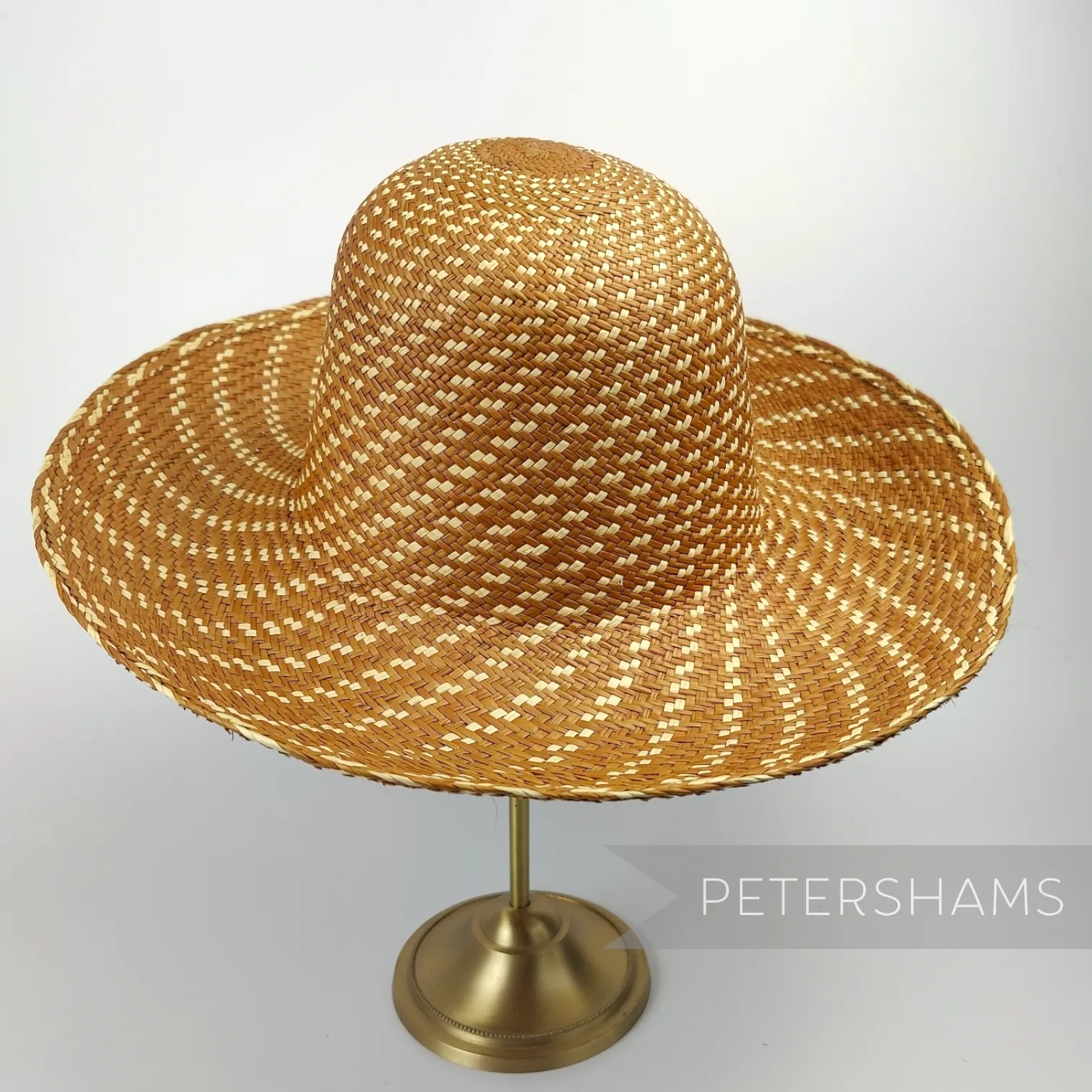 Fine Spiral Vintage Ecuador Panama Straw Capeline Hat Body - 12"