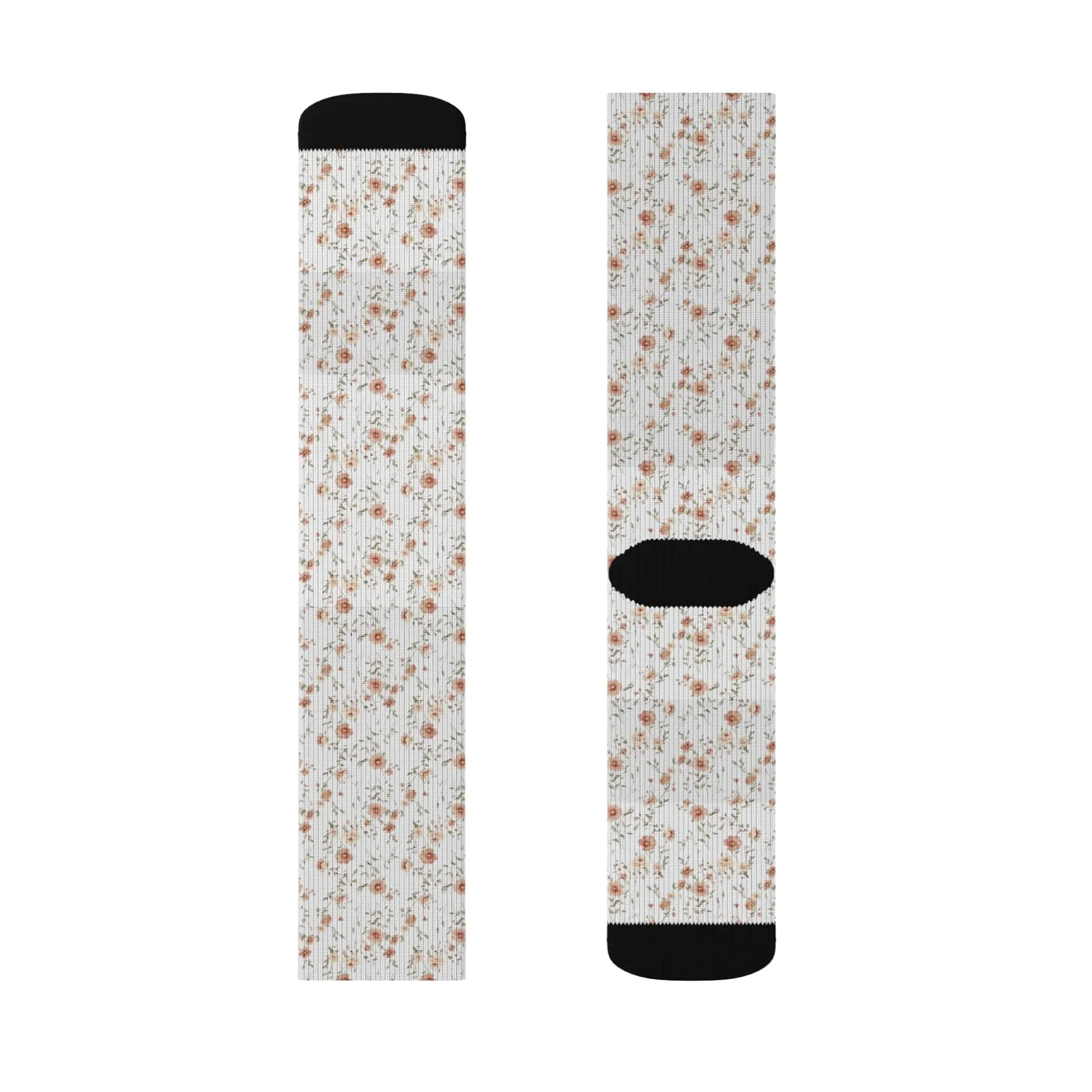 Floral Pattern Sublimation Socks - Cozy & Stylish for Every Occasion