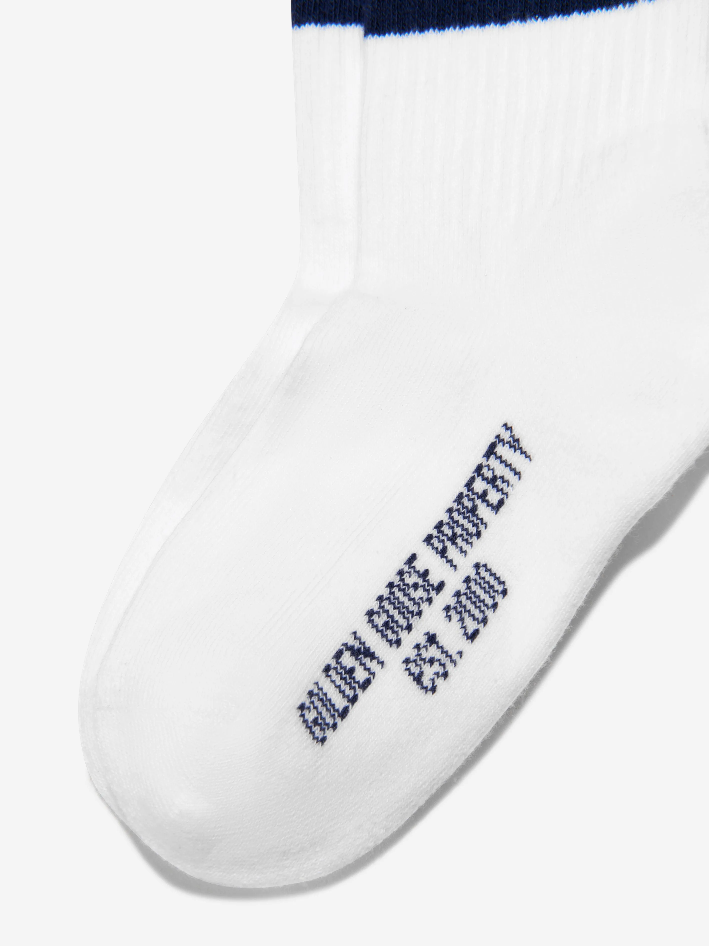 Golden Goose Kids High Rib Striped Socks in White